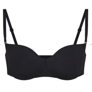 NWT SKIMS Smoothing Intimates Unlined Strapless Bra, Onyx 36D